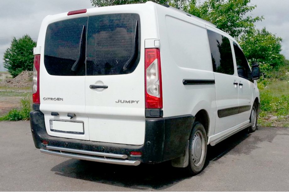 Peugeot Expert 2007–2016 Bageste beskyttelsesbøjle AK-002 – dobbelt (rustfrit stål) Image