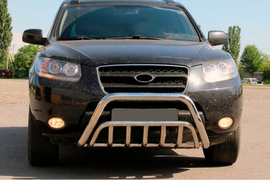Hyundai Santa Fe 2 2006–2012 Bullbar WT002 (rustfrit stål) Image