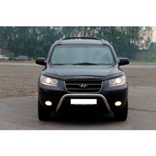 Kængurugitter WT007 (rustfrit stål) Hyundai Santa Fe 2 2006–2012 foto 3