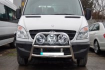 Mercedes Sprinter W906 2006–2018 Høj frontbøjle WT018 (rustfrit stål) foto 2