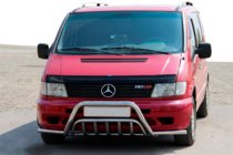 Mercedes Vito W638 1996–2003 Frontbøjle med sidebøjler WT002 Plus (rustfrit stål) foto 3
