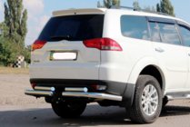 Mitsubishi Pajero Sport 2008–2015 Bageste beskyttelsesbøjle AK003-Special (2 stk., rustfrit stål) foto 1