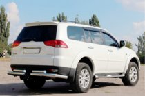 Mitsubishi Pajero Sport 2008–2015 Bageste beskyttelsesbøjle AK003-Special (2 stk., rustfrit stål) foto 3