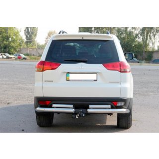 Bageste beskyttelsesbøjle AK003-Special (2 stk., rustfrit stål) Mitsubishi Pajero Sport 2008–2015 foto 2