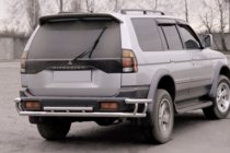 Mitsubishi Pajero Sport 1996–2007 Bageste beskyttelsesbøjle AK005-2 (rustfrit stål) foto 1