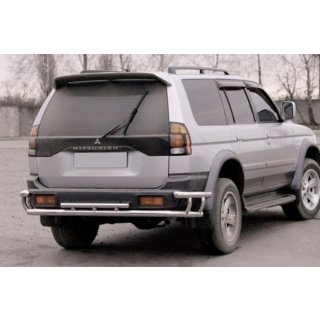 Bageste beskyttelsesbøjle AK005-2 (rustfrit stål) Mitsubishi Pajero Sport 1996–2007 foto 1