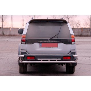 Bageste beskyttelsesbøjle AK005-2 (rustfrit stål) Mitsubishi Pajero Sport 1996–2007 foto 2