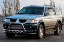 Mitsubishi Pajero Sport 1996–2007 Frontbøjle ST015↗WT (rustfrit stål) foto 1