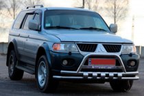 Mitsubishi Pajero Sport 1996–2007 Frontbøjle ST015↗WT (rustfrit stål) foto 3