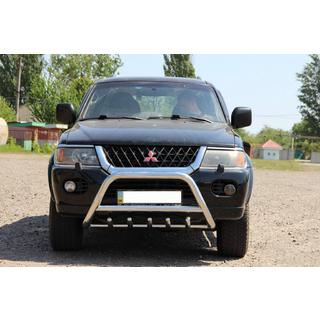 Kængurugitter WT003 (rustfrit stål) Mitsubishi Pajero Sport 1996–2007 foto 4