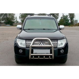 Bullbar QT007 (rustfrit stål) Mitsubishi Pajero Wagon IV 2006–2021 foto 1