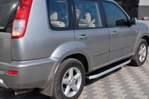 Nissan X-trail T30 2002–2007 Fullmond sidetrin (2 stk., aluminium) foto 4