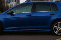 Volkswagen Golf 6 2008–2014 Rudelister (4 stk., rustfrit stål) OmsaLine - italiensk rustfrit stål foto 1