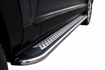 Porsche Cayenne 2003–2010 Maydos v2 sidetrin (2 stk., aluminium ↗ rustfrit stål) foto 1