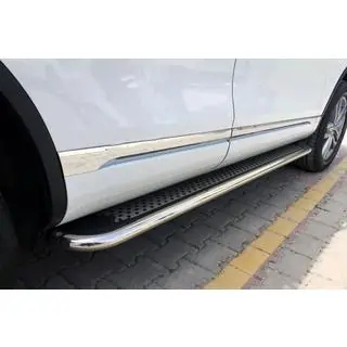 Maydos v2 sidetrin (2 stk., aluminium ↗ rustfrit stål) Porsche Cayenne 2003–2010 foto 2