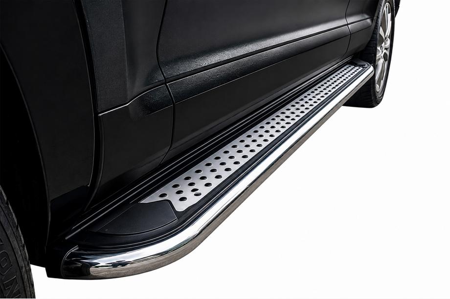 Porsche Cayenne 2003–2010 Maydos v2 sidetrin (2 stk., aluminium ↗ rustfrit stål) Image