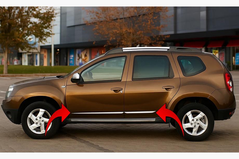Renault Duster 2008–2017 Dørlister (4 stk., rustfrit stål) Image