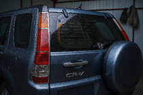 Honda CRV 2001–2006 Stoplygte-kromcovers (2 stk., plast) 2001-2004 foto 1