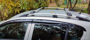 Opel Astra H 2004–2013 Tværstænger til almindelige tagrælinger, låsbare (2 stk.) Grå foto 1