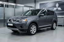 Mitsubishi Outlander 2006–2012 Sidetrin Maya V1 (2 stk., aluminium) foto 1