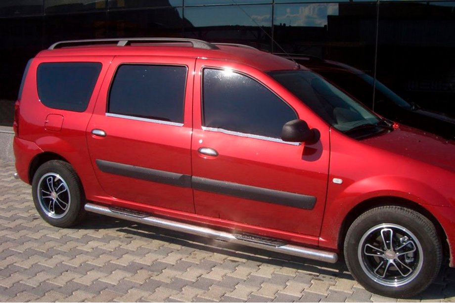 Dacia Logan MCV 2004–2014 Siderør (2 stk., rustfrit stål) 70 mm, med plastindsatser Image