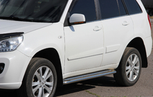 Chery Tiggo 1 2005–2016 Premium sidetrin (sæt 2 stk., rustfrit stål) foto 1