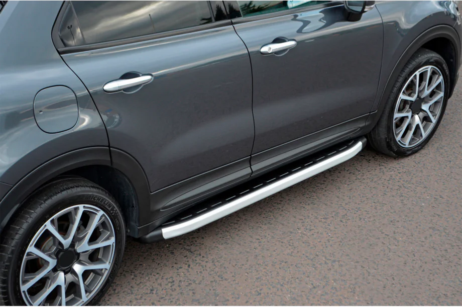Fiat 500X 2014–2024 Sidetrin Fullmond (2 stk., aluminium) Image