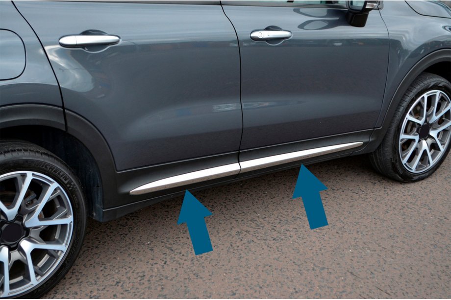 Fiat 500X 2014–2024 Krom dørlister (4 stk.) Foto 2