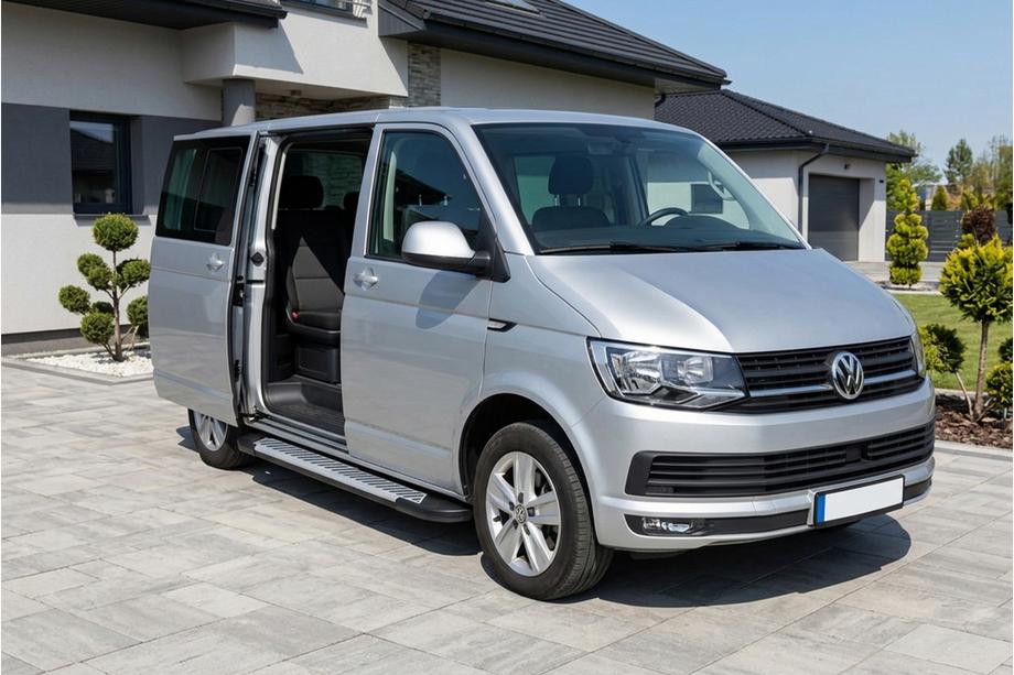 Volkswagen T6 2015–2024 Sidetrin Line (2 stk., aluminium) Kort akselafstand Image