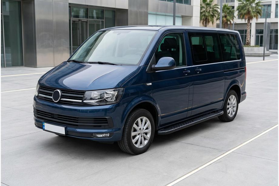 Volkswagen T6 2015–2024 Bosphorus Black sidetrin (2 stk., aluminium) Kort akselafstand Image