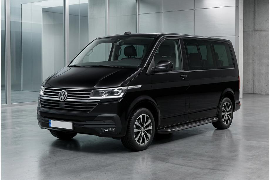 Volkswagen T6 2015–2024 Sidetrin RedLine Black (2 stk., aluminium) Kort akselafstand Image