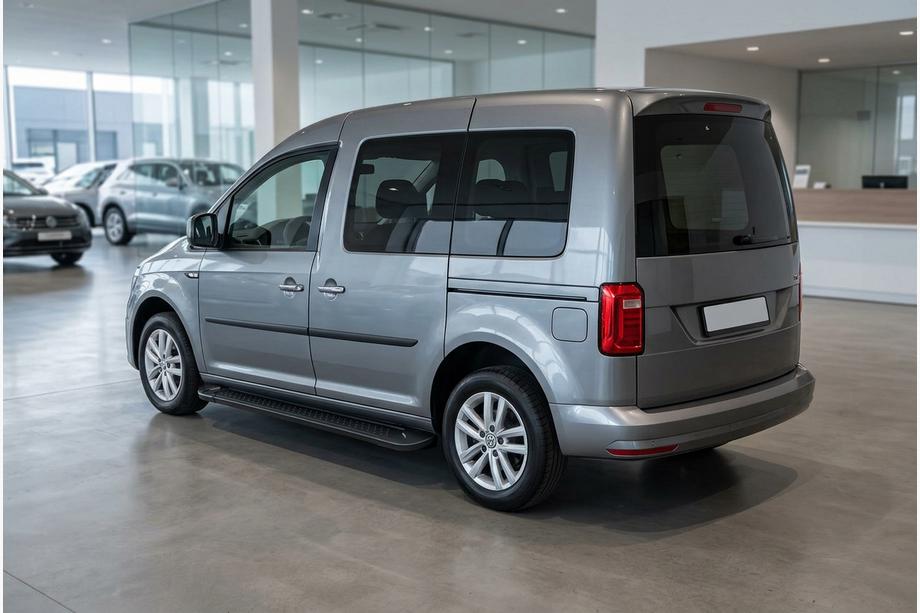 Volkswagen Caddy 2015–2020 Sidetrin Allmond Black (2 stk., aluminium) Maxi hjulbase Image