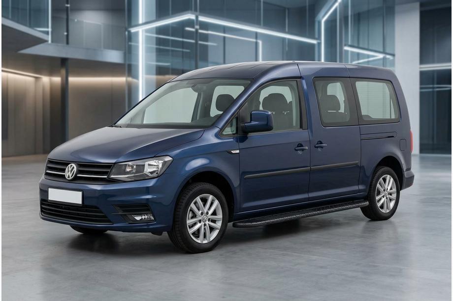 Volkswagen Caddy 2015–2020 Bosphorus Black sidetrin (2 stk., aluminium) Maxi hjulbase Image