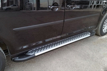 Volkswagen Caddy 2015–2020 Sidetrin Allmond Grey (2 stk., aluminium) Maxi hjulbase foto 1