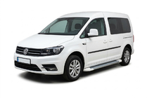 Volkswagen Caddy 2015–2020 Sidetrin Allmond White (2 stk., aluminium) foto 1