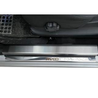 Carmos dørtrinslister i rustfrit stål (4 stk.) Chevrolet Aveo T250 2005–2011 foto 3