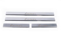 Daewoo Lanos 1998–2017 Carmos V1 dørtrinslister (4 stk., rustfrit stål) foto 2