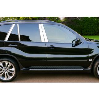Kromlister til dørstolper (8 stk., rustfrit stål) BMW X5 E53 1999–2006 foto 2