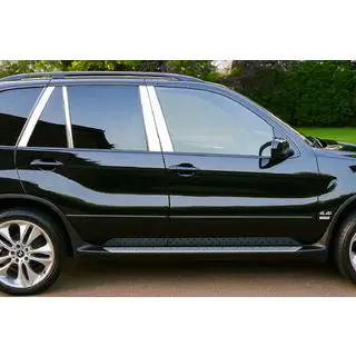 Kromlister til dørstolper (8 stk., rustfrit stål) BMW X5 E53 1999–2006 foto 2