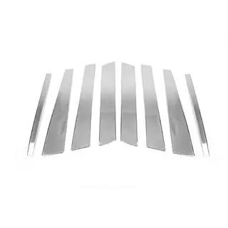 Kromlister til dørstolper (8 stk., rustfrit stål) BMW X5 E53 1999–2006 foto 3