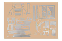 Mercedes Sprinter W906 2006–2018 Instrumentbordpanel-indsatser (Meric, 50 dele) Aluminium foto 6