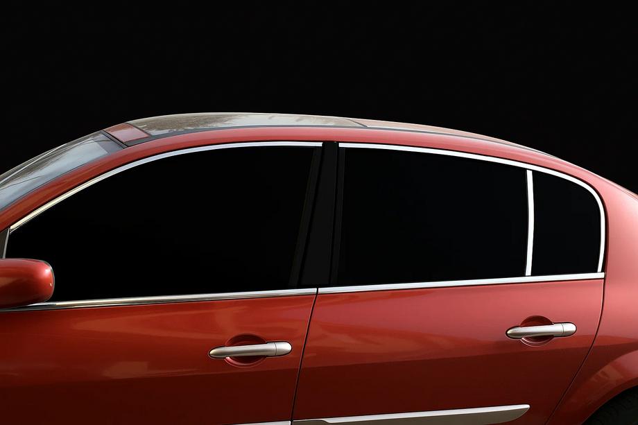 Renault Megane II 2004–2009 Øvre vindueslister (6 stk., rustfrit stål) Image