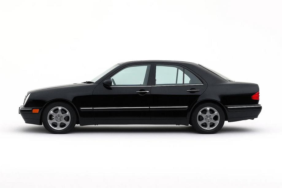Mercedes E-class W210 1995–2002 Nederste vindueslister (4 stk., rustfrit stål) Foto 3