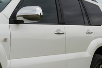 Toyota Land Cruiser Prado 120 2002–2009 Dørgrebsdæksler (4 stk., rustfrit stål) Carmos, tyrkisk stål foto 1