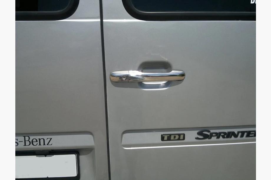 Mercedes Sprinter W901/902/903/904/905 1995–2006 Dørgrebsafdækninger (4 stk., rustfrit stål) Foto 4