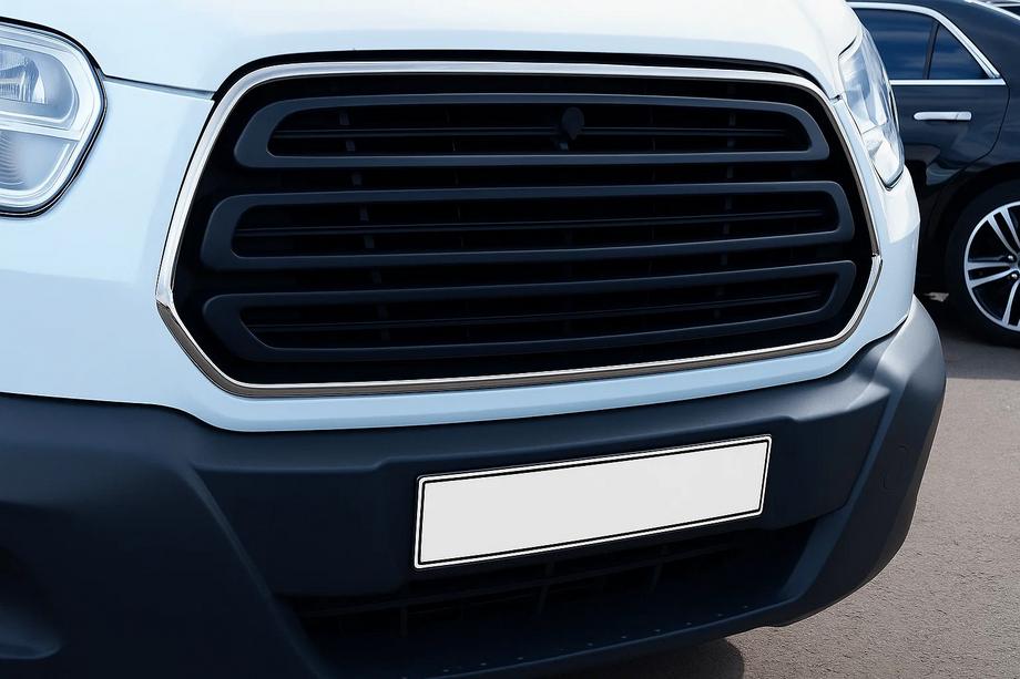 Ford Transit 2014– Kølergrill-omramning (2014-2018, 2 stk., rustfrit stål) Carmos - Tyrkisk stål Image