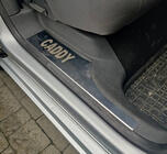Volkswagen Caddy 2004–2010 Indvendige dørtrinslister (Carmos, stål) foto 2