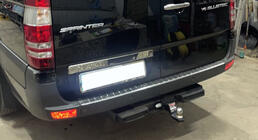 Mercedes Sprinter W906 2006–2018 Rustfri stålliste over nummerplade foto 5