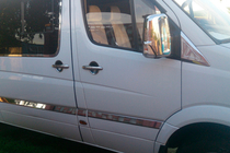 Mercedes Sprinter W906 2006–2018 Krom spejldæksler (2 stk.) Forkromet plast foto 6