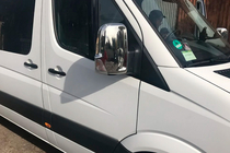 Volkswagen Crafter 2006–2016 Krom spejldæksler (2 stk.) Carmos, tyrkisk stål foto 4